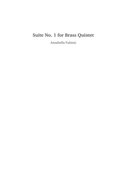 Suite No 1 For Brass Quintet Sheet Music