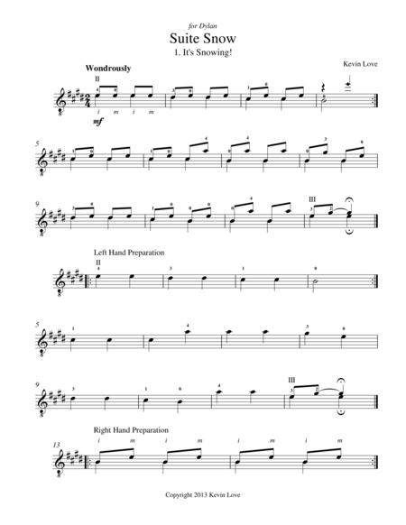 Free Sheet Music Suite Snow