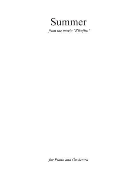 Free Sheet Music Summer From Kikujiro Score By Joe Hisaishi