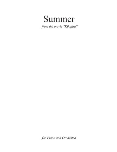 Summer From Kikujiro Score By Joe Hisaishi Sheet Music