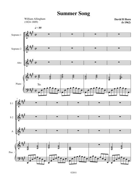 Summer Song Sheet Music