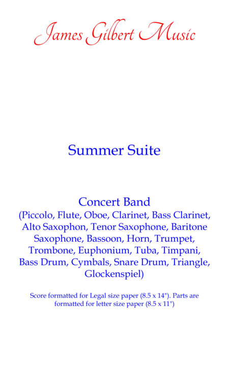 Free Sheet Music Summer Suite Cb13