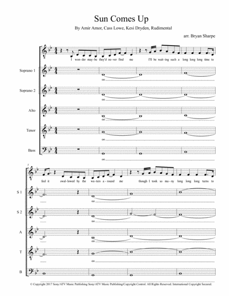 Sun Comes Up Sheet Music