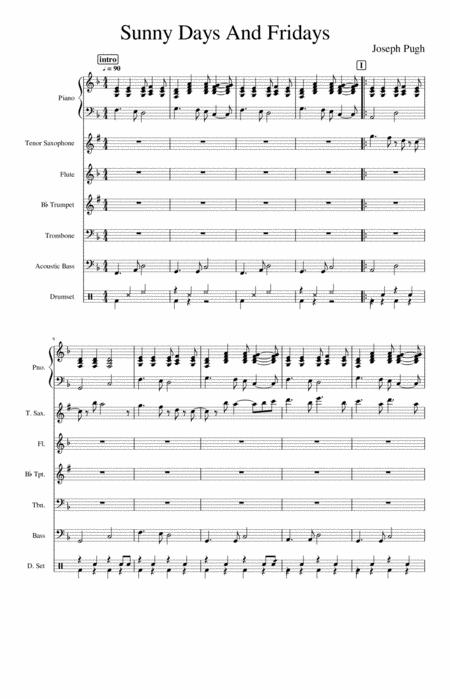 Sunny Days And Fridays Sheet Music