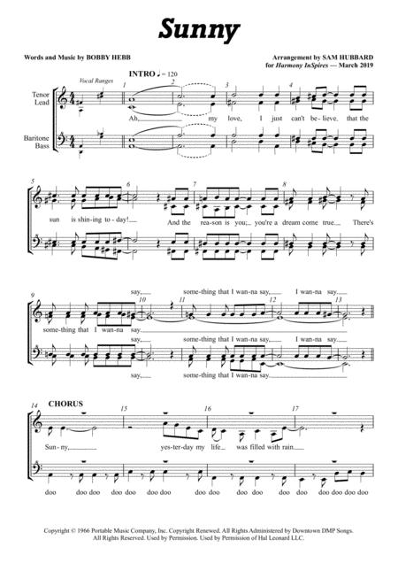 Free Sheet Music Sunny W