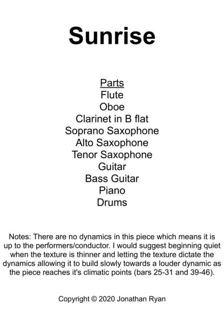 Sunrise For Flexible Big Band Sheet Music