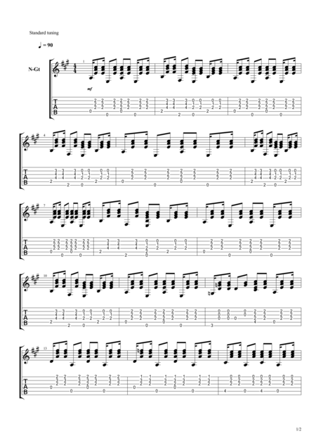 Sunset Samba Guitar 2 Sheet Music