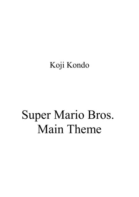 Super Mario Bros Main Theme Easy Piano Solo Sheet Music