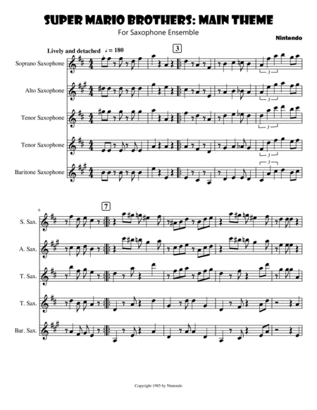 Super Mario Bros Theme Sheet Music