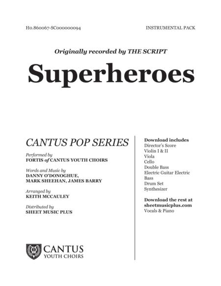 Free Sheet Music Superheroes Instrumental Pack