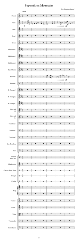 Free Sheet Music Superstition Mountains