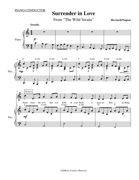 Surrender In Love Tenor Version Sheet Music