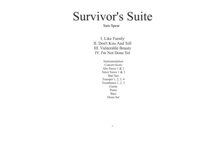 Survivors Suite Full Sheet Music