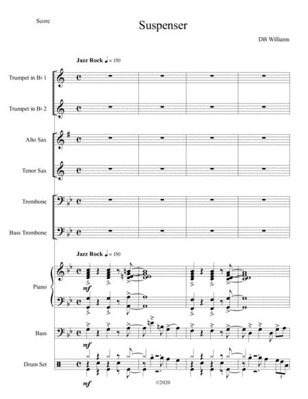 Free Sheet Music Suspenser Jazz Combo