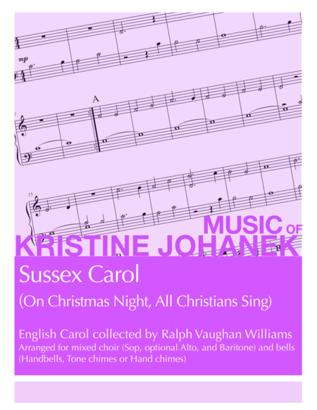 Sussex Carol On Christmas Night All Christians Sing Sheet Music