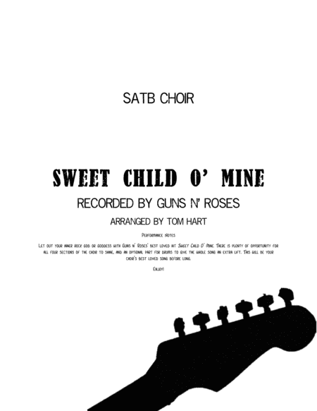 Sweet Child O Mine Satb Choir Sheet Music