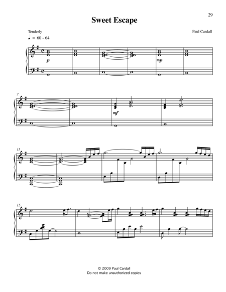 Sweet Escape Sheet Music