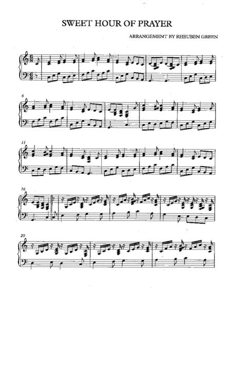 Sweet Hour Of Prayer Piano Solo With Variations Sheet Music