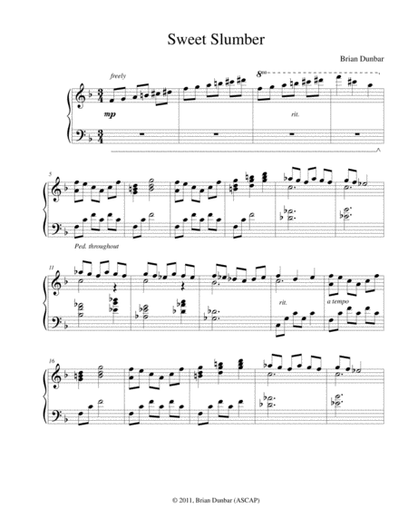 Free Sheet Music Sweet Slumber