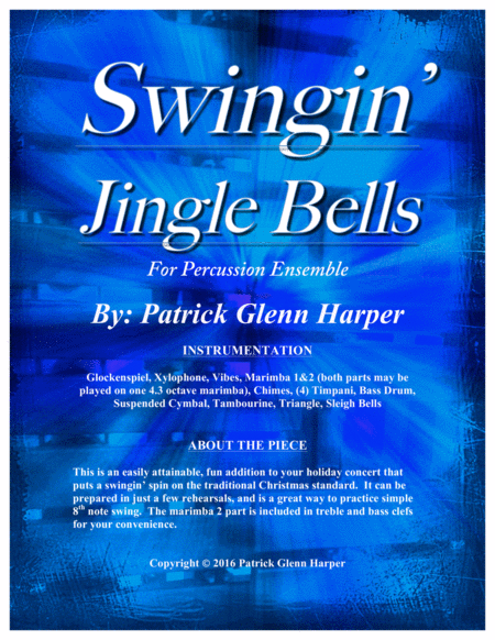 Swingin Jingle Bells For Percussion Ensemble Sheet Music