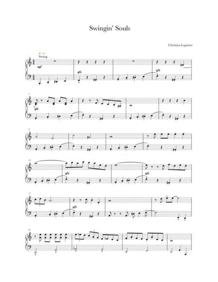 Swingin Souls Fun And Easy Piano Piece For Halloween Recital Sheet Music