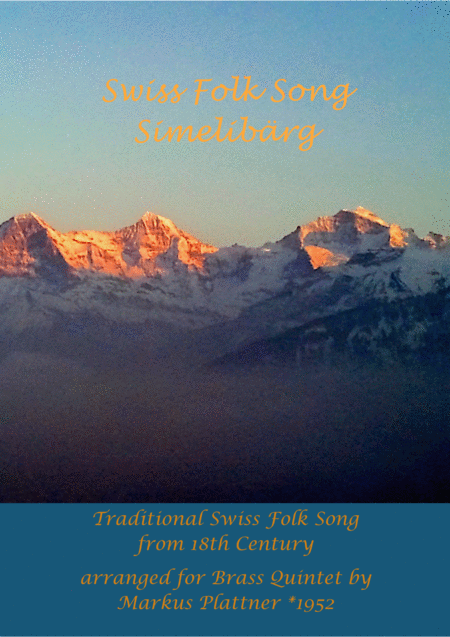 Free Sheet Music Swiss Folk Song Simelibrg