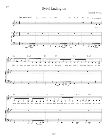 Free Sheet Music Sybil Ludington