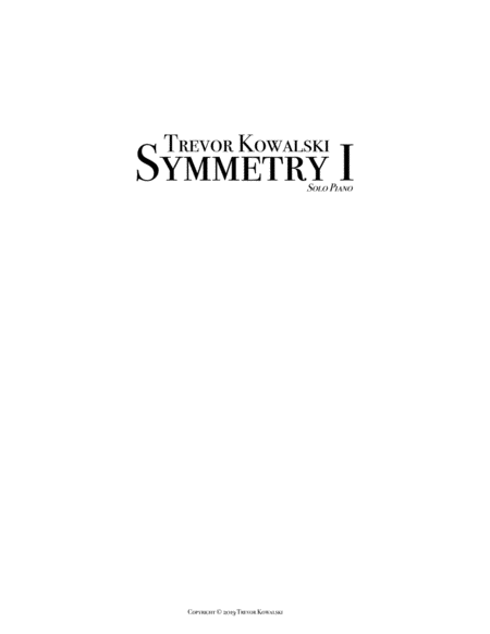 Free Sheet Music Symmetry I Solo Piano