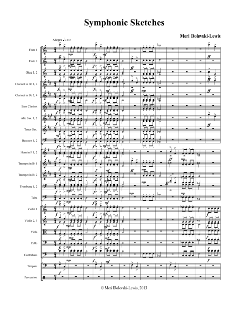 Symphonic Sketches Sheet Music