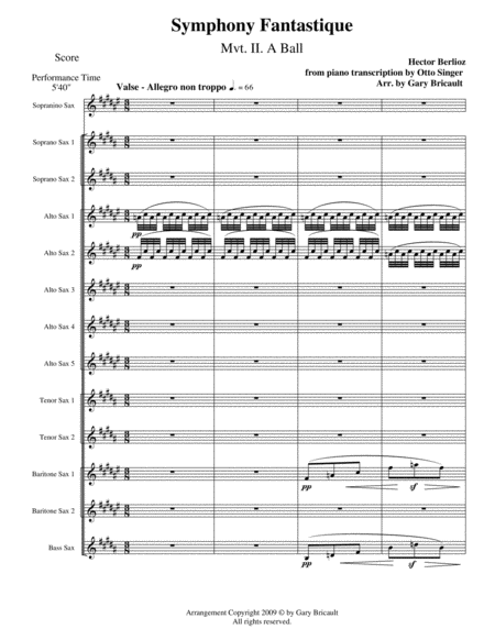 Symphonie Fantastique Mvt 2 A Ball Sheet Music