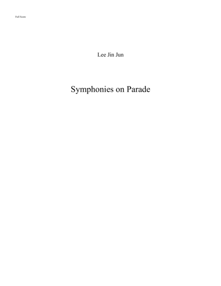 Free Sheet Music Symphonies On Parade