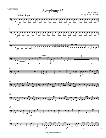 Free Sheet Music Symphony 3 Movement I