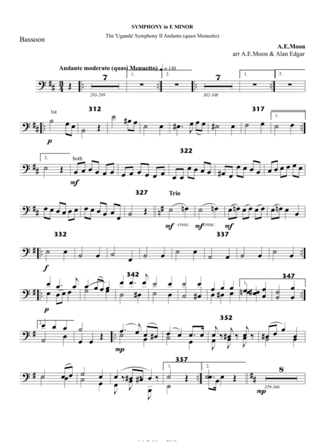 Free Sheet Music Symphony In E Minor Second Movement