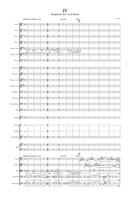 Free Sheet Music Symphony No 1 4th Movement