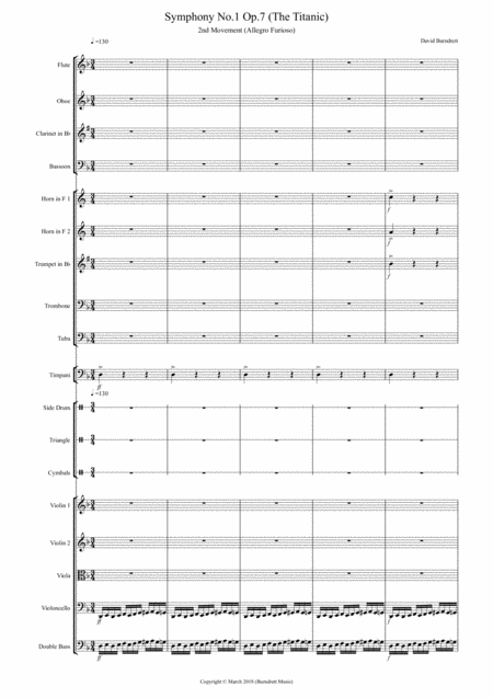 Free Sheet Music Symphony No 1 The Titanic Movement 2 Allegro Furioso