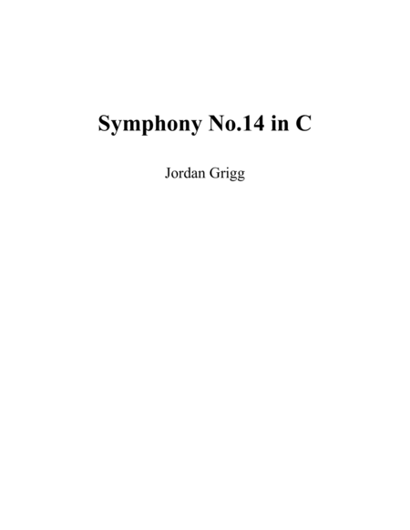 Free Sheet Music Symphony No 14 In C Score And Parts