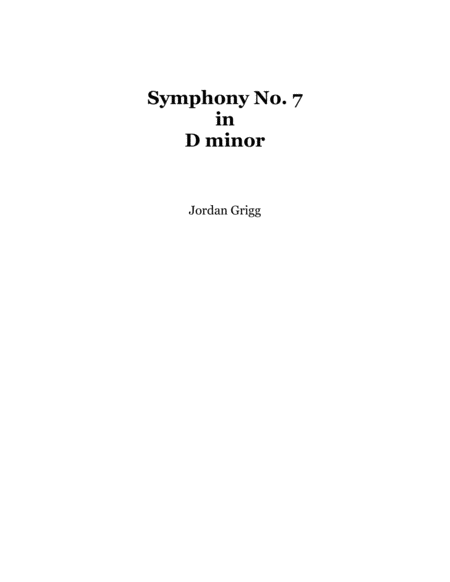 Free Sheet Music Symphony No 7 In D Minor Score And Parts