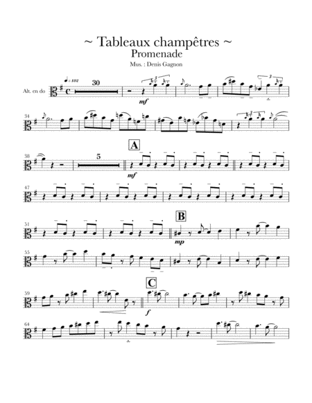 Tableaux Champtres Promenade Score Et 6 Partitions Pour Cordes Sheet Music