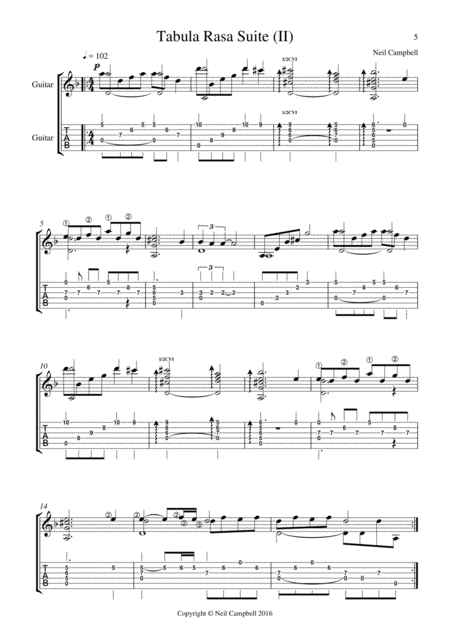 Free Sheet Music Tabula Rasa Ii