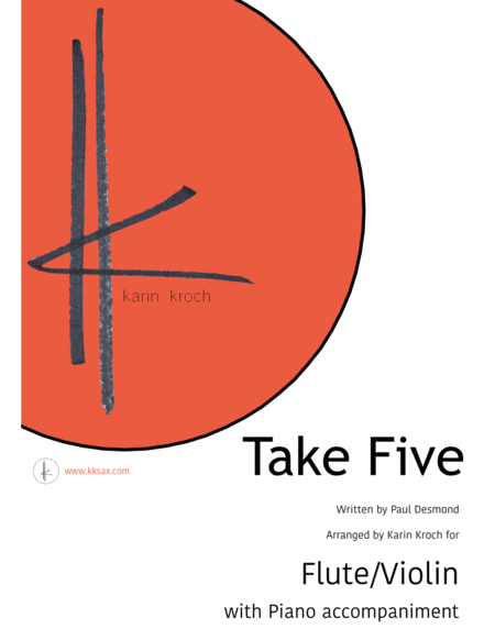 Free Sheet Music Take Five With Written Out Solo Flute Piano