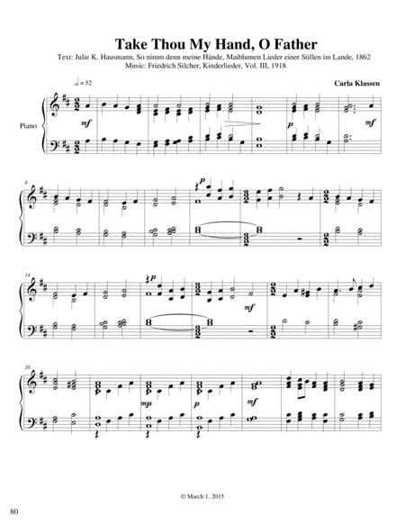 Free Sheet Music Take Thou My Hand O Father So Nimm Denn Meine Hnde