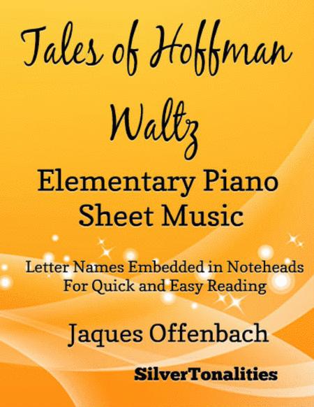 Free Sheet Music Tales Of Hoffman Waltz Elementary Piano Sheet Music