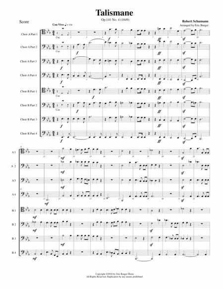 Talismane For Trombone Or Low Brass Octet Sheet Music