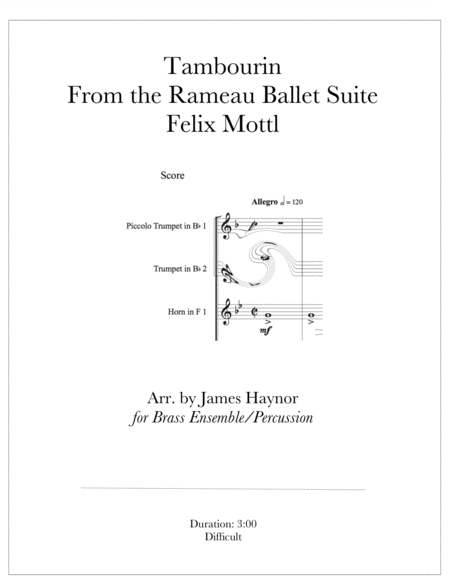 Tambourin Sheet Music