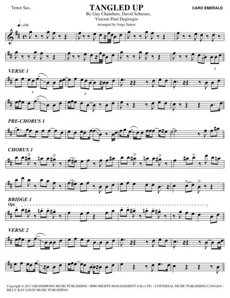 Tangled Up Tenor Sax Sheet Music