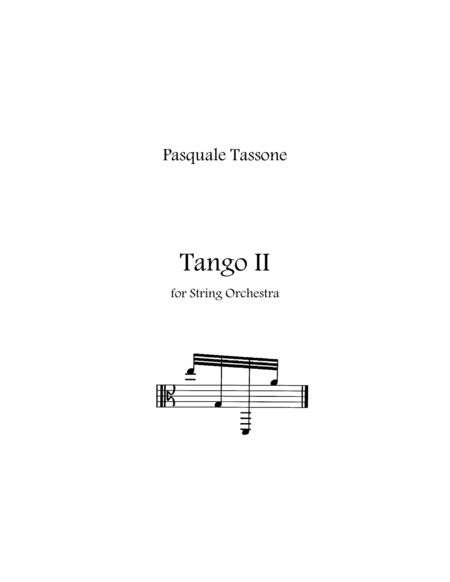 Tango 2 For String Orchestra Sheet Music