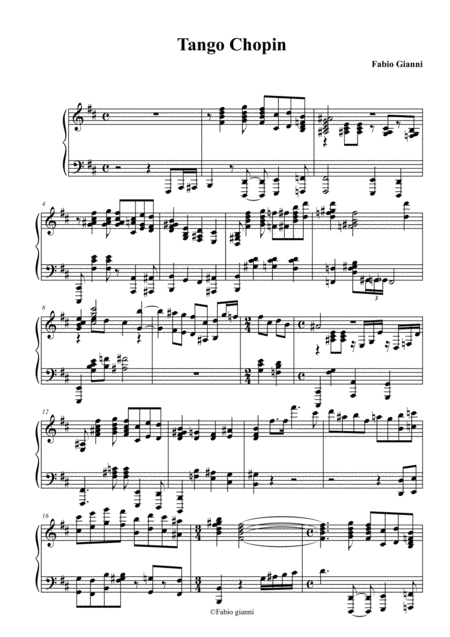 Free Sheet Music Tango Chopin