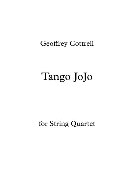 Free Sheet Music Tango Jojo