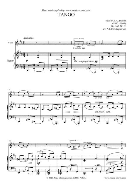 Tango Violin And Piano Sheet Music