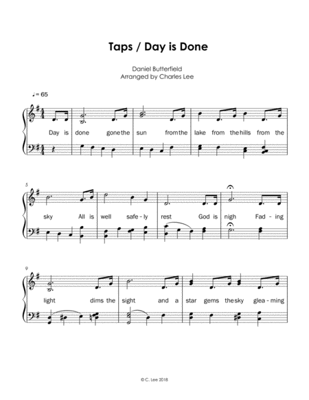 Free Sheet Music Taps Day Is Done